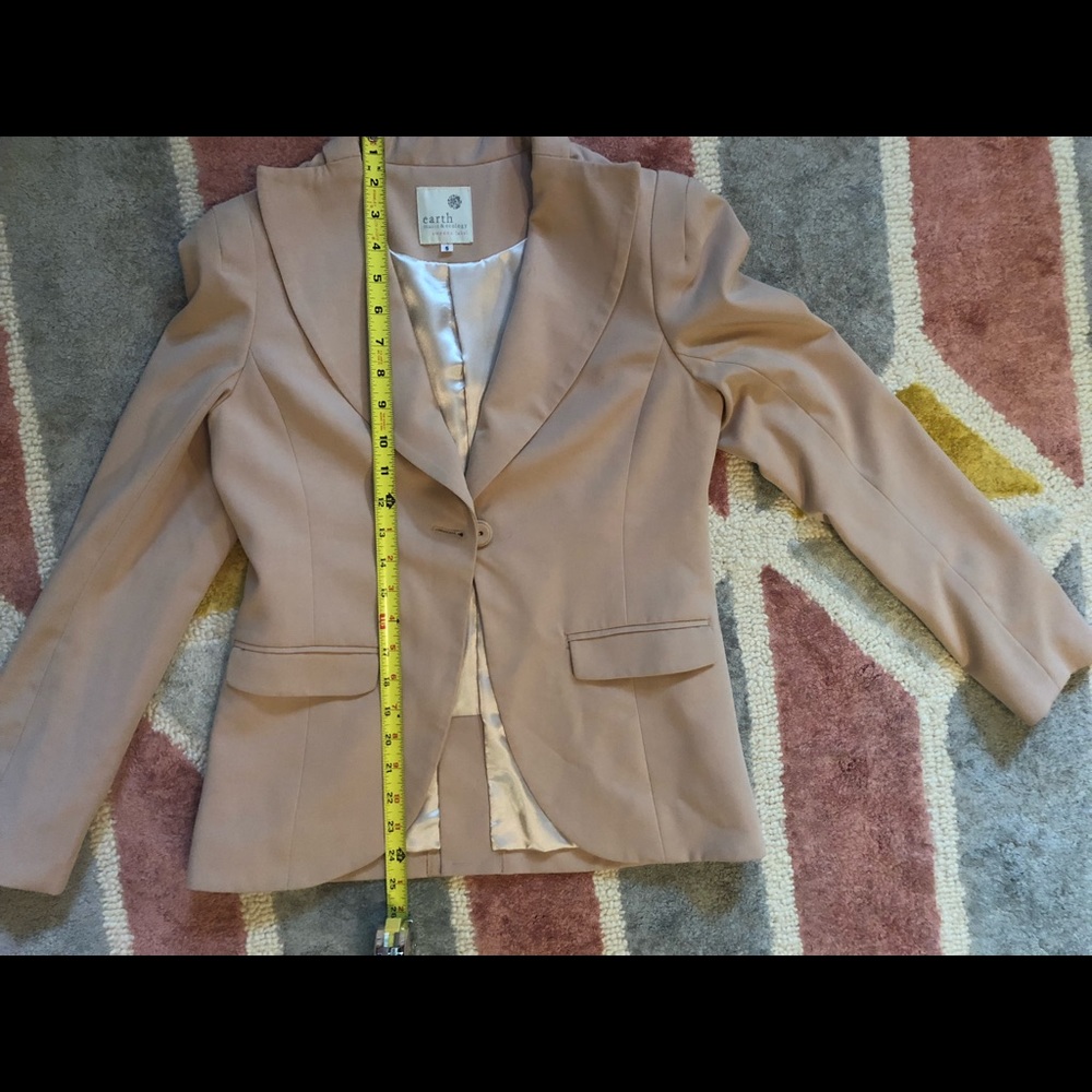 Pale dusty rose pink blazer coat jacket babydoll - Picture 5 of 5